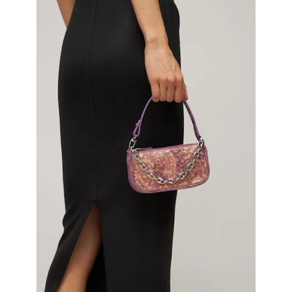 BY FAR Mini Rachel‎ Hologram Shoulder Bag- Color Disco Violet - Picture 5 of 8